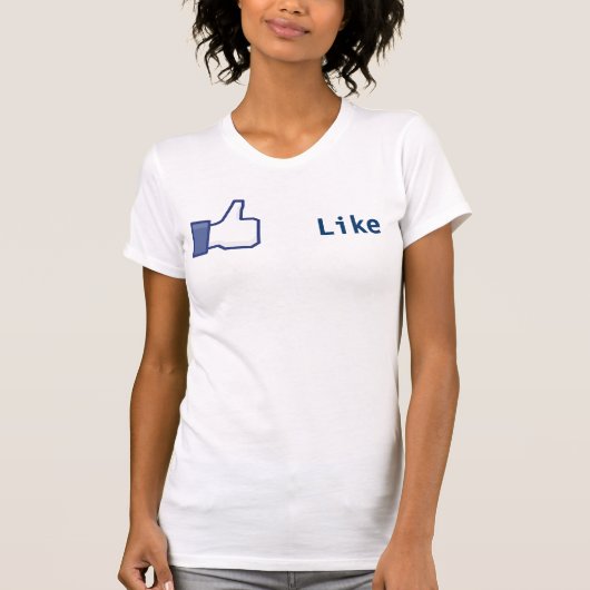 Facebook Zoals Button shirt (Voorkant)