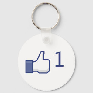 facebook zoals knop sleutelhanger