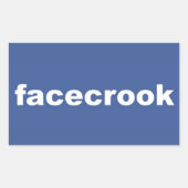 facectoren rechthoekige sticker (Voorkant)