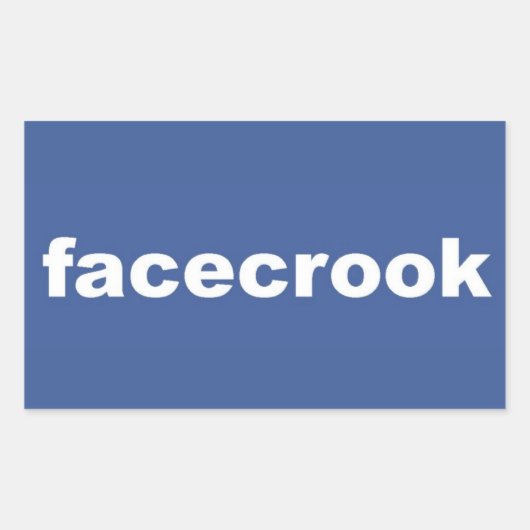 facectoren rechthoekige sticker (Voorkant)