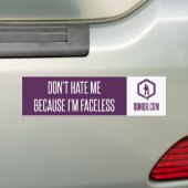 Faceless Don't Hate Bumpersticker (Op auto)