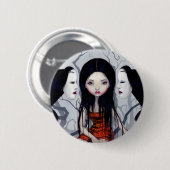 "Faceless Ghosts"-Button Ronde Button 5,7 Cm (Voorkant /achterkant)