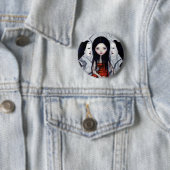 "Faceless Ghosts"-Button Ronde Button 5,7 Cm (In situ)