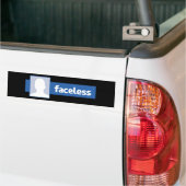 Faceloos - anonieme profiel Pic (mannelijk) Bumpersticker (Op Truck)