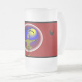 Faceloze ruggengraat - matglas bierpul (Voorkant rechts)