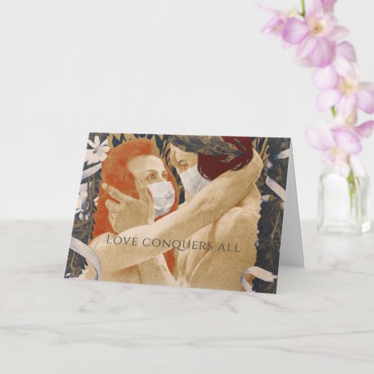 Facemask voor Valentijnsdag Kaart (Orchidee)