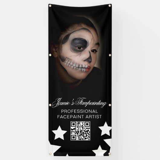 Facepainter Clown Children's Party Rental Business Spandoek (Verticaal)
