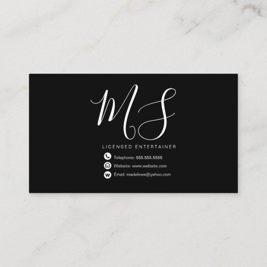 Facepainter die de kunstenaar van de kinderverlamm visitekaartje (Achterkant)