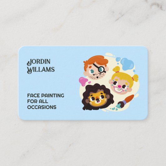 facepainter visitekaartje (Voorkant)