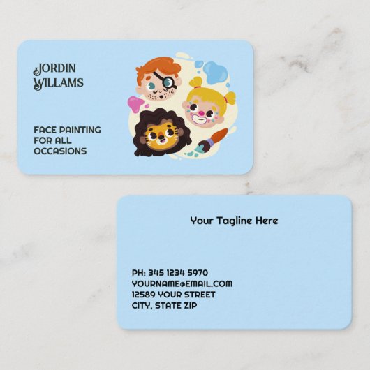 facepainter visitekaartje (Voorkant / Achterkant)