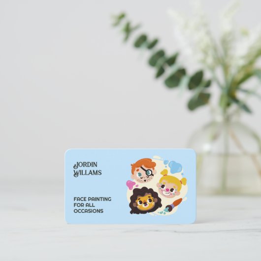 facepainter visitekaartje (Staand voorkant)
