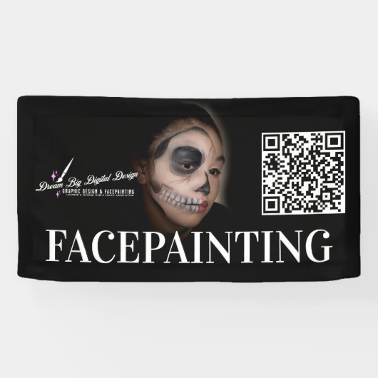 Facepainting Banner voor Verjaardag Evenementen Bu (Horizontaal)