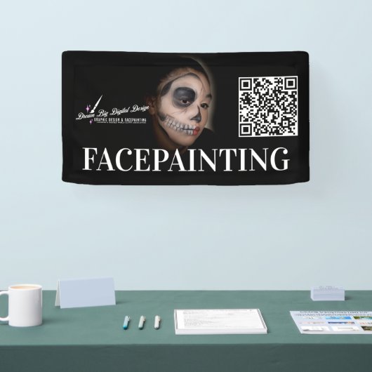 Facepainting Banner voor Verjaardag Evenementen Bu (Beurs)