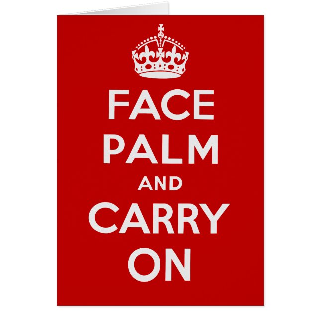 Facepalm en Carry On - Het is een van die dagen (Voorkant)