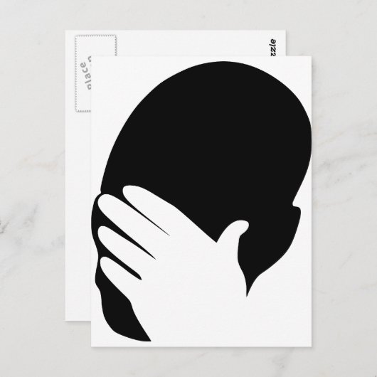 Facepalm-meme Briefkaart (Voorkant / Achterkant)