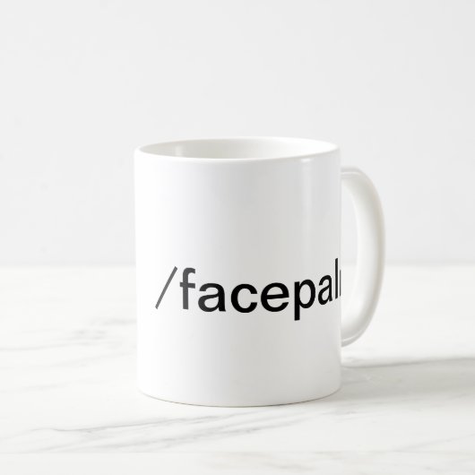 Facepalm Mok (Voorkant rechts)