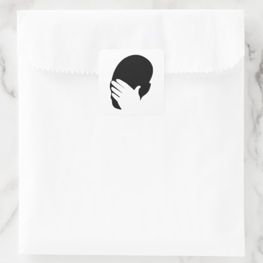 Facepalm Vierkante Sticker (Tas)