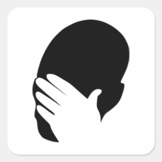 Facepalm Vierkante Sticker