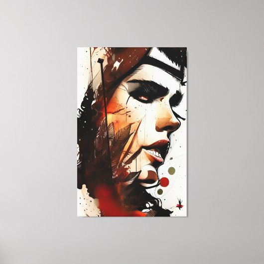 Faces - 001 canvas afdruk (Voorkant)