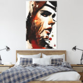 Faces - 001 canvas afdruk (Insitu (Slaapkamer))