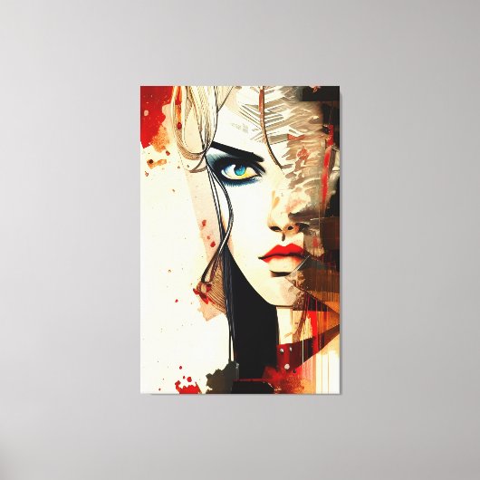 Faces - 002 canvas afdruk (Voorkant)