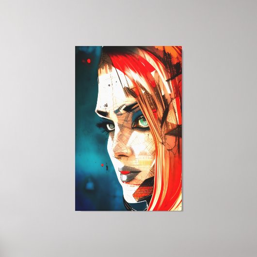 Faces - 003 canvas afdruk (Voorkant)