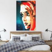 Faces - 003 canvas afdruk (Insitu (Slaapkamer))