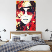 Faces - 004 canvas afdruk (Insitu (Slaapkamer))