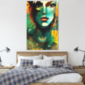 Faces - 005 canvas afdruk (Insitu (Slaapkamer))