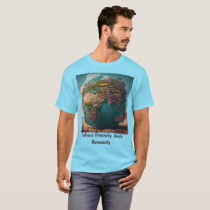 Faces of Unity: Omhels diversiteit wereldwijd T-shirt