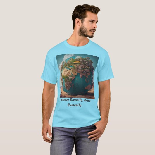Faces of Unity: Omhels diversiteit wereldwijd T-shirt (Voorkant volledig)