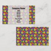 Faces Retro Hippy Pattern Visitekaartje (Voorkant / Achterkant)