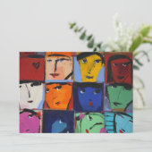 Faces Uitnodiging (Staand voorkant)