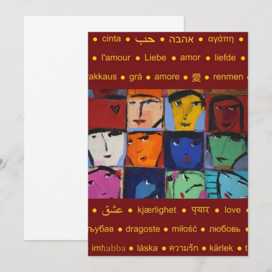 Faces Uitnodiging (Voorkant / Achterkant)