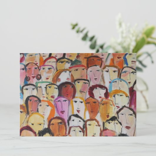 Faces Uitnodiging (Staand voorkant)
