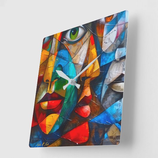 Faces we know vierkante klok (Hoek)