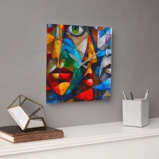 Faces we know vierkante klok