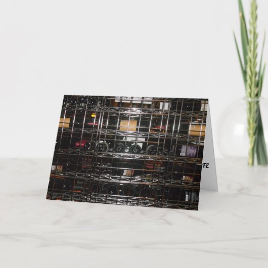 "FACES Wine Rack" Verjaardagskaart Kaart (Voorkant)