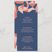 Facet Geode Modern Geometrisch Bruiloft Menu (Voorkant / Achterkant)
