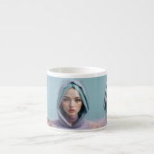 Faceted Sand Art Woman Espresso Kop (Voorkant)