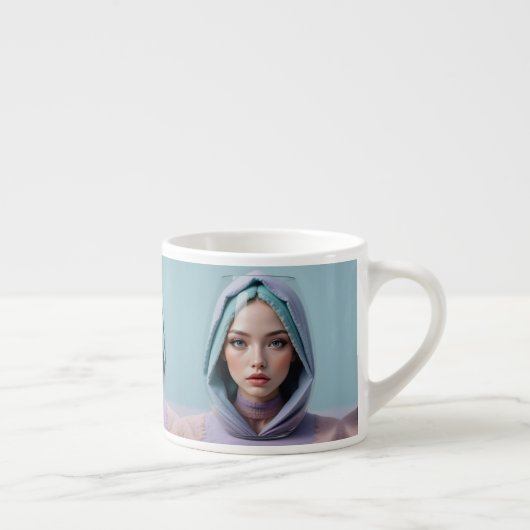 Faceted Sand Art Woman Espresso Kop (Rechts)