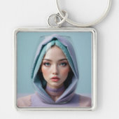 Faceted Sand Art Woman Sleutelhanger (Voorkant)