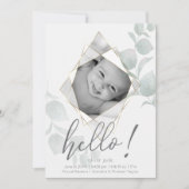 Facetfoto Lijst Eucalyptus verlaat Alabaster Kaart (Voorkant)