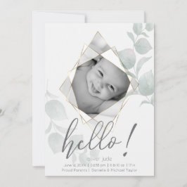 Facetfoto Lijst Eucalyptus verlaat Alabaster Kaart