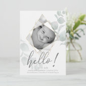 Facetfoto Lijst Eucalyptus verlaat Alabaster Kaart (Staand voorkant)