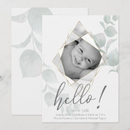 Facetfoto Lijst Eucalyptus verlaat Alabaster Kaart