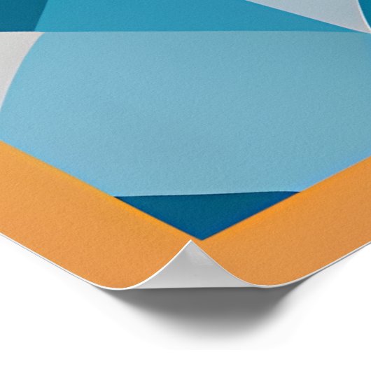 Facetmozaïek: een caleidoscoop van geometrische ti poster (Hoek)