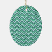 Facetvormig patroon van smaragdgroene chevron keramisch ornament (Rechts)
