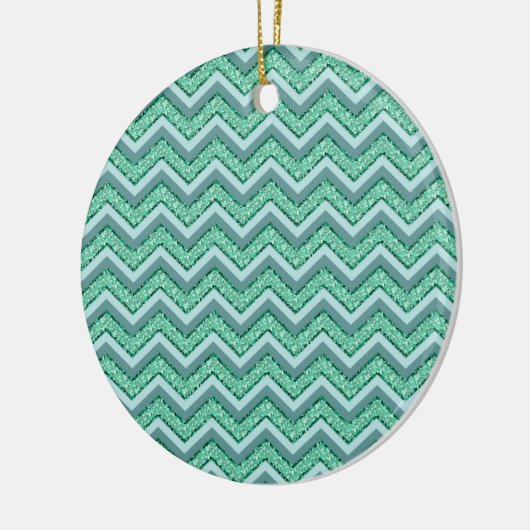 Facetvormig patroon van smaragdgroene chevron keramisch ornament (Links)