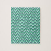 Facetvormig patroon van smaragdgroene chevron legpuzzel (Verticaal)